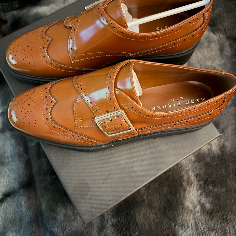 Marc Fisher Women’s Brown Monk Strap Oxfords